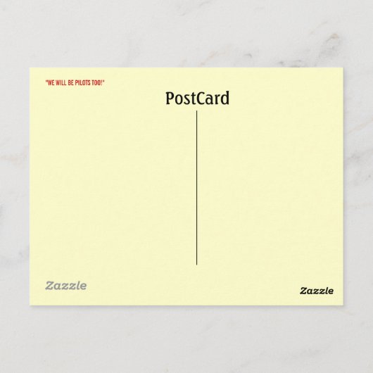 Jonge piloten briefkaart (Achterkant)