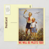 Jonge piloten briefkaart (Voorkant / Achterkant)