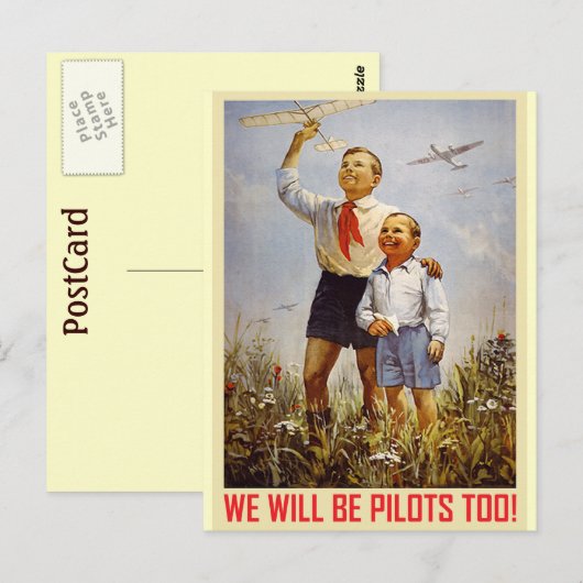 Jonge piloten briefkaart (Voorkant / Achterkant)