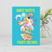 Jonge Pirate Boys Gepersonaliseerde Verjaardag Kaa Feestdagenkaart (Staand voorkant)