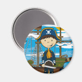 Jonge Pirate Captain Magnet (Voorkant / Achterkant)