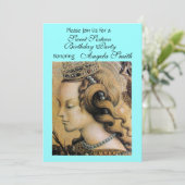 JONGE PRINCESS SWEET 16 PARTIJ Gold Blue Green Kaart (Staand voorkant)