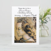 JONGE PRINCESS SWEET 16 PARTIJ Gold Metallic Kaart (Staand voorkant)