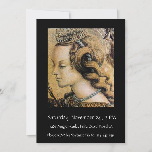 JONGE PRINCESS SWEET 16 PARTIJ zwart Kaart (Achterkant)