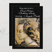 JONGE PRINCESS SWEET 16 PARTIJ zwart Kaart (Voorkant / Achterkant)