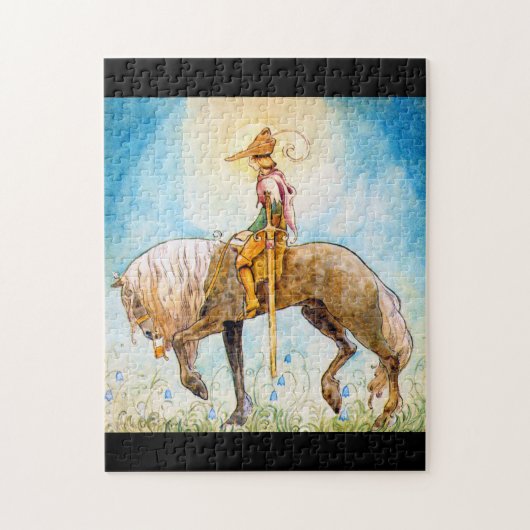 Jonge prins op een paard legpuzzel (Verticaal)