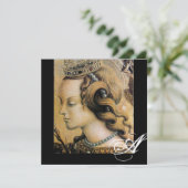 JONGE PRINSES ZOETE 16 FEESTJE Monogram Kaart (Staand voorkant)