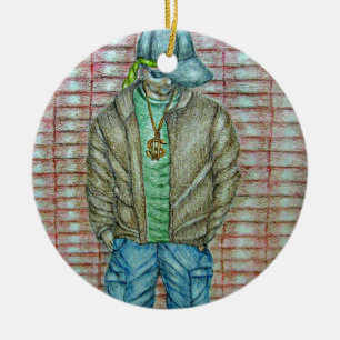 jonge rapper keramisch ornament