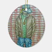 jonge rapper keramisch ornament (Links)