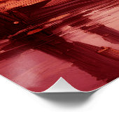 Jonge rode heks zit op kapotte pier perfect poster (Hoek)