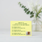 Jonge Rode Koe Douche Gift Registry Western Informatiekaartje (Staand voorkant)