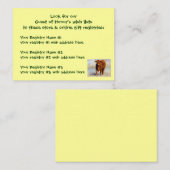 Jonge Rode Koe Douche Gift Registry Western Informatiekaartje (Voorkant / Achterkant)