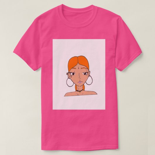 Jonge roodkopvrouw t-shirt (Design voorkant)