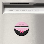 Jonge roze en zwarte Baby schoenen - geboorteaanko Magneet (Insitu (Vaatwasser))