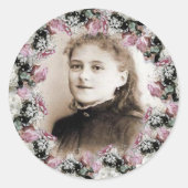 Jonge Saint Therese Rozen Ronde Sticker (Voorkant)