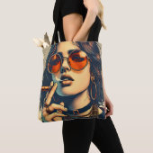 Jonge Sassy Vrouwen Print Tote Bag (Dichtbij)