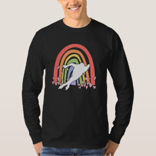 Jonge schaatsster vrouwen IJsschaatsen schattig Sn T-shirt