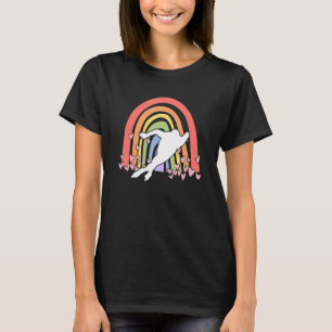Jonge schaatsster vrouwen IJsschaatsen schattig Sn T-shirt