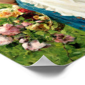 Jonge schoonheid met een mand Rozen Poster (Hoek)