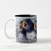 jonge schuurzwaluw tweekleurige koffiemok (Links)