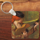 Jonge Spaanse vrouw met een gitaar van Pierre Reno Sleutelhanger (Voorkant)