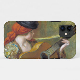 Jonge Spaanse vrouw met een gitaar van Renoir Case-Mate iPhone Case