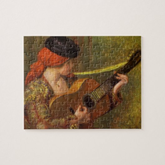 Jonge Spaanse vrouw met gitaar van Pierre Renoir Legpuzzel (Horizontaal)