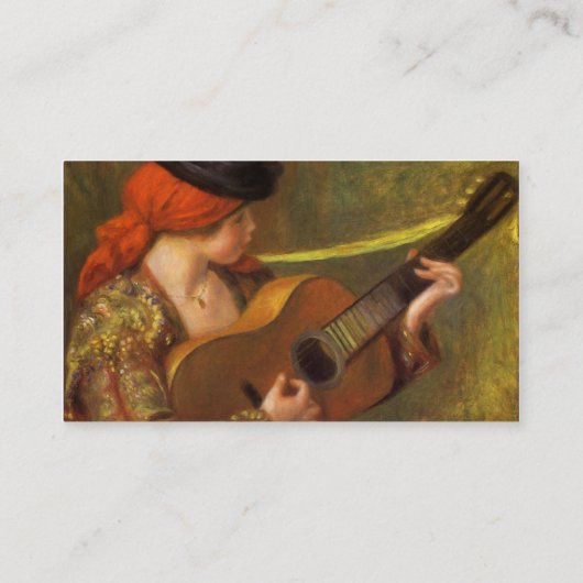 Jonge Spaanse vrouw van Pierre Auguste Renoir Visitekaartje (Achterkant)