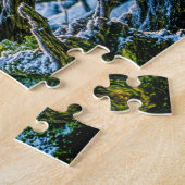 Jonge spar die op oude wortels groeit legpuzzel (Zijkant)