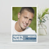 Jonge Sportman Fotogradatie Partij Uitnodiging Bla (Staand voorkant)