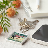 Jonge standaardbroed veulen galopperende Sleutelha Sleutelhanger (Zijkant)