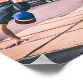 Jonge sterke man hiphop dans. - Kunstafdrukken Poster (Hoek)