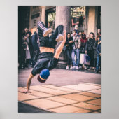 Jonge sterke man hiphop dans. - Kunstafdrukken Poster (Voorkant)