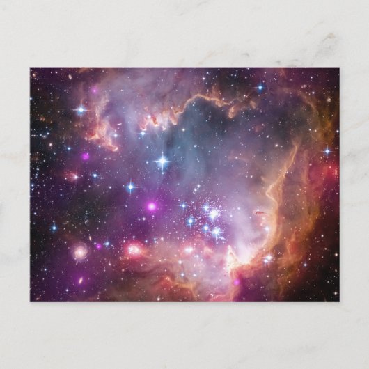 Jonge sterren in de kleine Magelhaense wolk. Briefkaart (Voorkant)