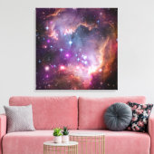 Jonge sterren in de kleine Magelhaense wolk. Canvas Afdruk (Insitu (Woonkamer))
