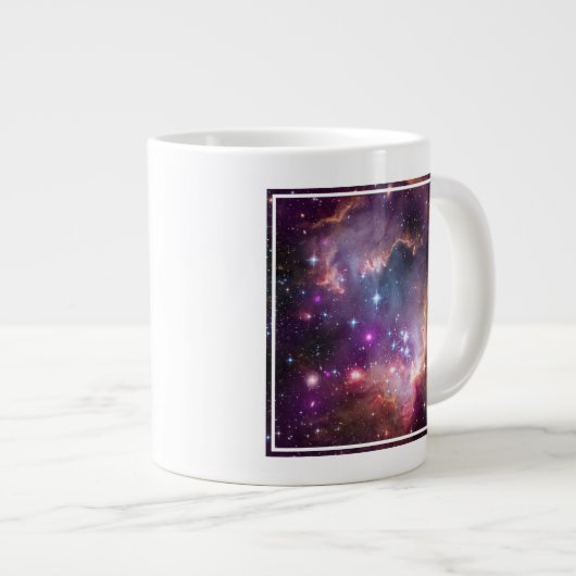 Jonge sterren in de kleine Magelhaense wolk. Grote Koffiekop (Voorkant rechts)