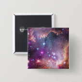 Jonge sterren in de kleine Magelhaense wolk. Vierkante Button 5,1 Cm (Voorkant /achterkant)
