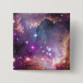 Jonge sterren in de kleine Magelhaense wolk. Vierkante Button 5,1 Cm (Voorkant)