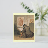 Jonge studententekening, Chardin 1738 Briefkaart (Staand voorkant)