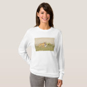 Jonge Swiftvos (Vulpes macrotis) bij hol, 4 T-shirt (Voorkant volledig)
