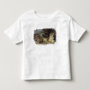 Jonge tijger die met zijn moeder speelt, 1830 (oli kinder shirts