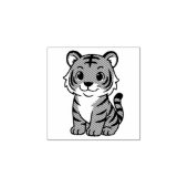 Jonge Tijgerwelp 1x1 Rubberstempel (Afrduk)
