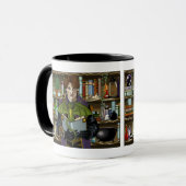 Jonge Tovenaar Fantasy Bibliotheek Boeken Draak Mok (Voorkant links)
