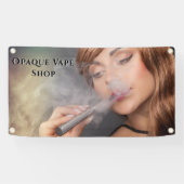 Jonge Vaping Vape Business Accent van vrouw aanpas Spandoek (Horizontaal)