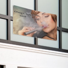 Jonge Vaping Vape Business Accent van vrouw aanpas Spandoek