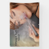 Jonge Vaping Vape Business Accent van vrouw aanpas Spandoek (Verticaal)