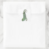Jonge veegelkameleon, Chamaeleo calyptratus Vierkante Sticker (Tas)