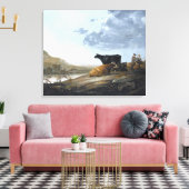 Jonge Veehoeders met Koeien Canvas Afdruk (Insitu (Woonkamer))