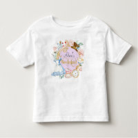 Jonge verjaardag Alice in Wonderland Toddler T-shi