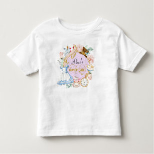 Jonge verjaardag Alice in Wonderland Toddler T-shi Kinder Shirts